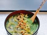 Green smoothie bowl cho bữa sáng (detox smoothie) bước làm 3 hình