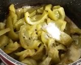 A picture of step 2 of Green Bell Pepper Bhaji.