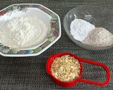 A picture of step 1 of Banana Walnut Cranberry Tea Cake.