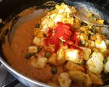 A picture of step 11 of Schezwan matar paneer corn masala.