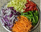 A picture of step 2 of Veg Chowmein.