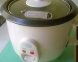 A picture of step 6 of Rice and Beans (Adapted for Electric Rice Cooker).