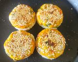 A picture of step 7 of Crispy Bread Mix Veg Gold Coins - Indian Taste Continental Starter Bites - Shallow Fry Tawa Recipe.