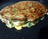 A picture of step 3 of Leek pancake ~ Taiwanese flavor.