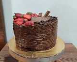 चॉकलेट केक स्ट्राबेरी के साथ (Chocolate cake with strawberry recipe in hindi) रेसिपी चरण 14 फोटो