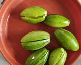 Cottage cheese stuffed pointed gourd with gravy recipe step 1 photo