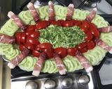 Une image de l'étape 7 de Salade de tomates, concombre et courgette au jambon cru.