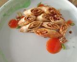 Foto langkah ke 5 dari resep Pangsit Gulung Abon Keju.