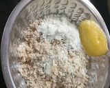 A picture of step 3 of Almonds filled brown bread gulaab jaamun.