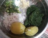 A picture of step 2 of Bathua cutlet.