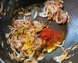 A picture of step 2 of Chicken Ularthiyathu- Kerala special.