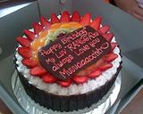 Foto langkah ke 9 dari resep Blackforest panggang pondan buah.