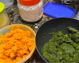 Foto del paso 1 de la receta: Nidos con calabaza y espinacas