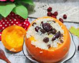 Foto langkah ke 5 dari resep Golden Pumpkin with Raisin Sticky Rice.