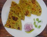 स्टाफ पालक पराठा (Stuffed Palak Paratha Recipe in Hindi) रेसिपी चरण 8 फोटो