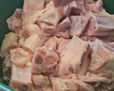 A picture of step 3 of Oaxacan Tamales.