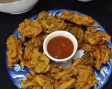 A picture of step 7 of Palak pakoray.