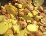 A picture of step 5 of Stovetop Hotdog and Potato Stew.