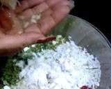 A picture of step 2 of Fresh coconut khaman poha.