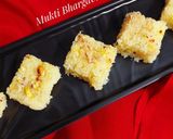 A picture of step 7 of Coconut Khoya Dry Fruit Fudge.