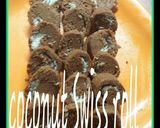 A picture of step 7 of Coconut swiss roll.