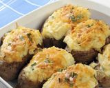 A picture of step 13 of Stuffed Baked Potatoes with bacon and cheddar cheese #potato.