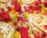 Une image de l'étape 5 de Pizza poivrons chèvre.