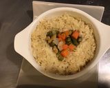 Une image de l'étape 7 de Riz aux épices et parmesan cœur de petits légumes.