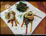 Foto del passaggio 5 della ricetta Involtini di trota ai pistacchi di bronte su bieta arcobaleno