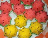 Foto langkah ke 10 dari resep Bolu kukus santan (semangka).
