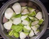 Hình bước làm 3 của món Canh mướp bò viên