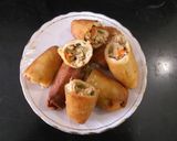 A picture of step 5 of Chicken spring rolls.