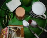 A picture of step 1 of Gandharaj lemon paneer.