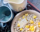 รูปขั้นตอนการทำที่ 3 ของ ลูกเดือยแปะก๊วยนมสด ใส่ฟองเต้าหู้Hot/iced milked with millet, ginkgo & tofu sheet