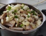 Foto del paso 2 de la receta: Tollos con papas batata y pella de gofio & plátano.Canario Solé
