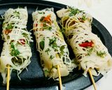 A picture of step 16 of Chicken net crepes.