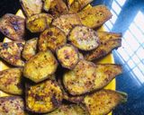 A picture of step 4 of Plantain (vazhakkai pepper fry).