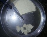 A picture of step 3 of Awara soyabeans cake.