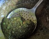 A picture of step 8 of Tricolor halwa.