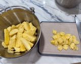 A picture of step 1 of Pineapple, Vanilla and Rum Jam.