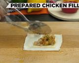 A picture of step 3 of Chicken bread parcels.