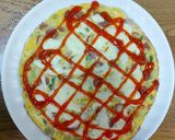 Foto langkah ke 5 dari resep Pizza telur dadar.
