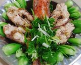 Hình bước làm 4 của món Cá điêu hồng hấp cải thìa