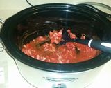 A picture of step 3 of Turkey sausage goulash Messy mess!.