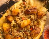 A picture of step 4 of Chinese fried rice.