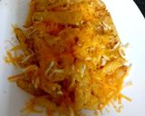 A picture of step 4 of My Two Cheese Melted over Chips & BBQ Sauce.
