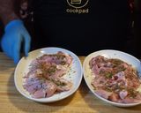 A picture of step 1 of Beer-Braised Chicken Thighs with Mushrooms.