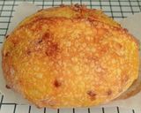 Foto langkah ke 24 dari resep Kunyit Chili Flakes Cheese Sourdough Bread (Open Bake Method).