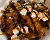 A picture of step 6 of S'mores Pancakes.