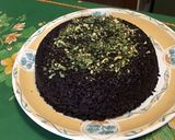 Une image de l'étape 7 de Riz noir au bouillon de crevettes, légumes et romarin.